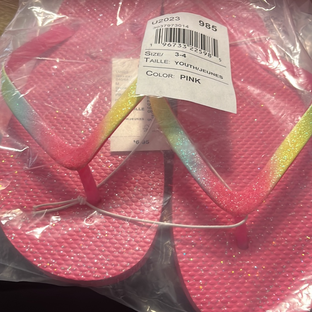 Brand New Girls Glitter FlipFlop Size 34